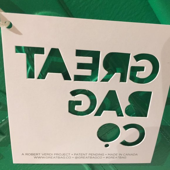 Great Bag Co. Designer Rubber Handbag Tote Purse Emerald Green Robert Ve… - Picture 6 of 9